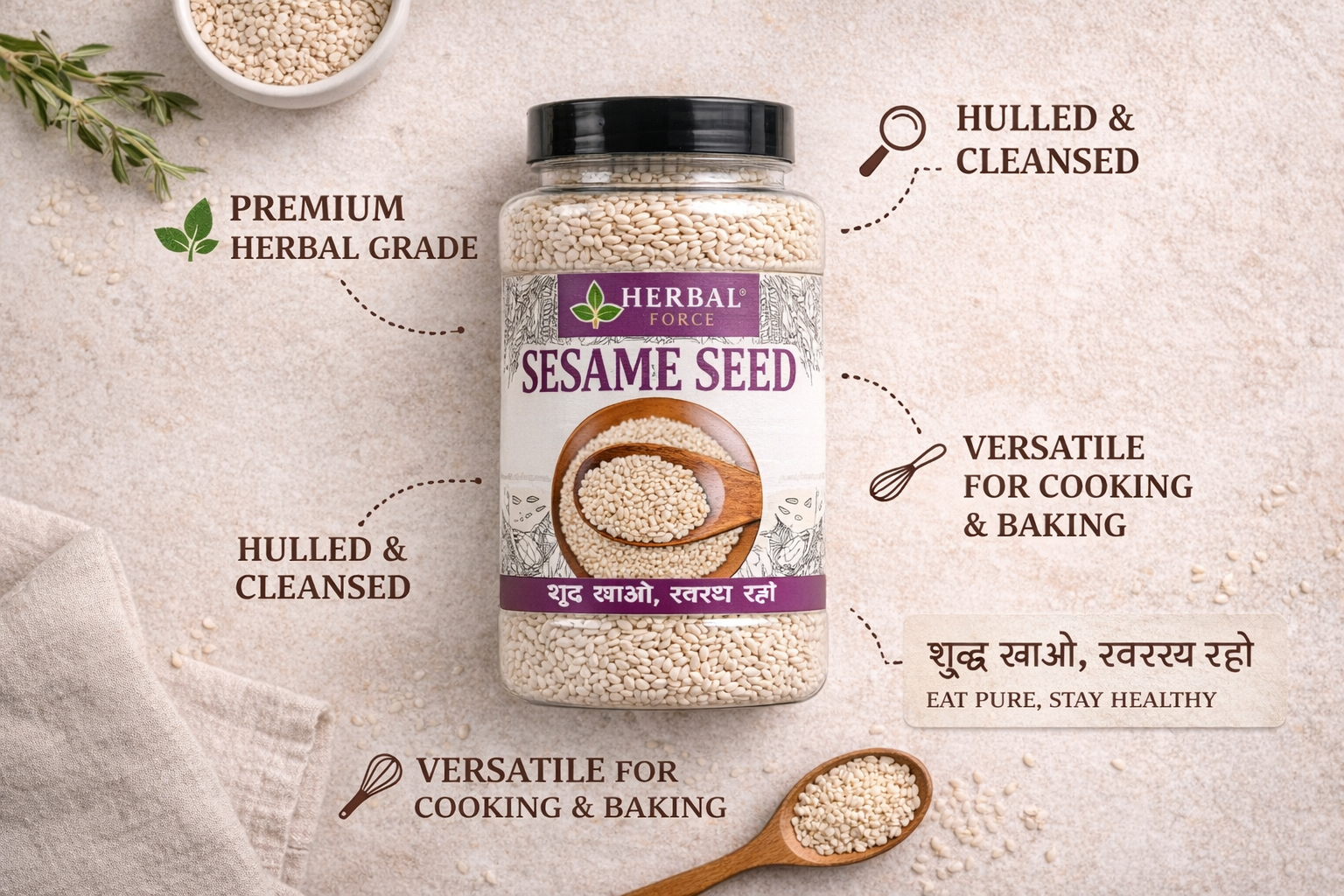 Premium Sesame Seeds (Safed Til) – 100% Natural & Unhulled - Image 2